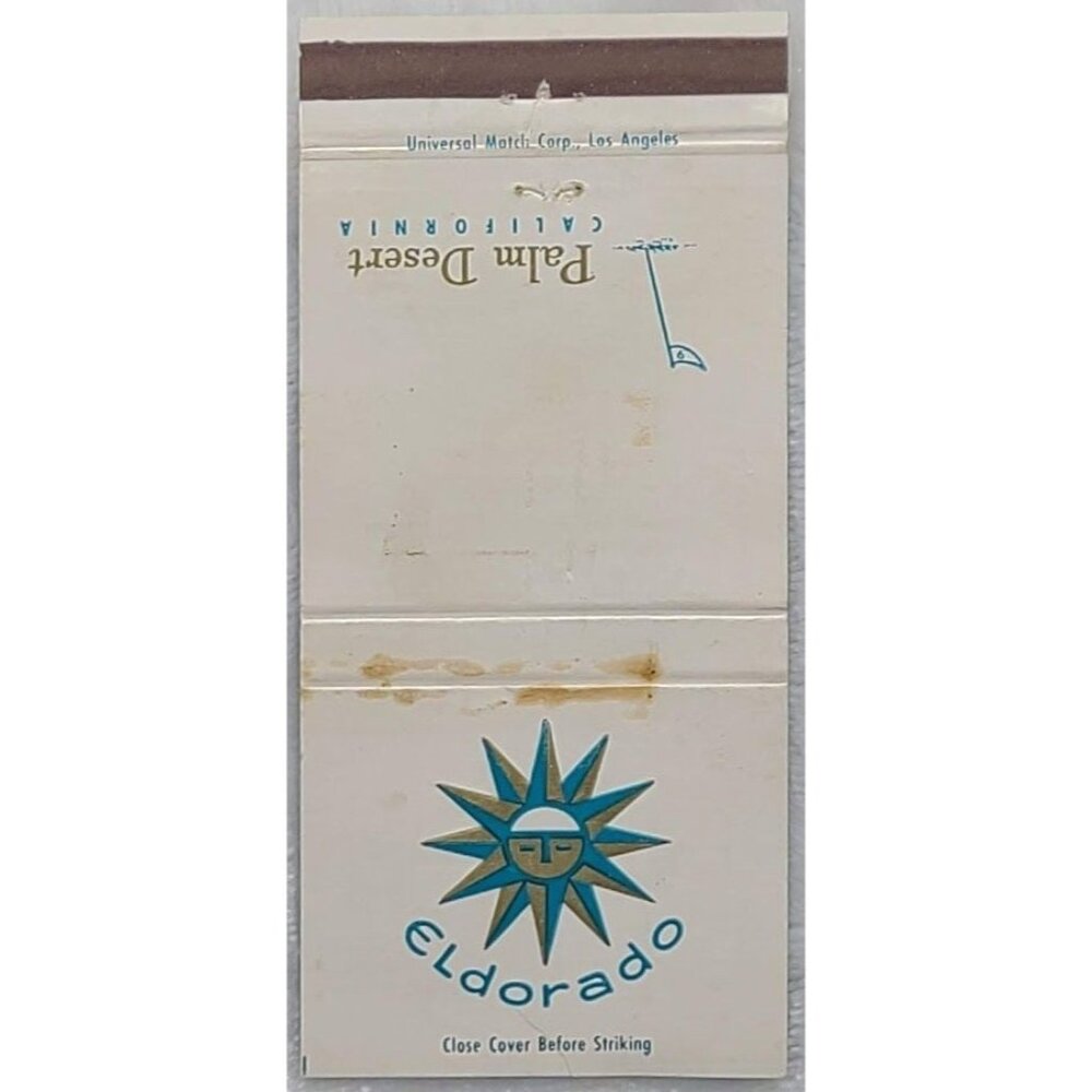 Front Strike Matchbook Cover Eldorado Private Golf Club Palm Desert CA 30 Stick